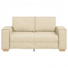 Sofa 2-osobowa kremowa 160x78x84 cm Tkanina