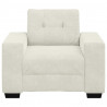 Sofa Fotel Kremowy 100x78x80 cm Aksamit
