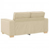 Sofa 2-osobowa kremowa 160x78x84 cm Tkanina