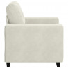 Sofa Fotel Kremowy 100x78x80 cm Aksamit