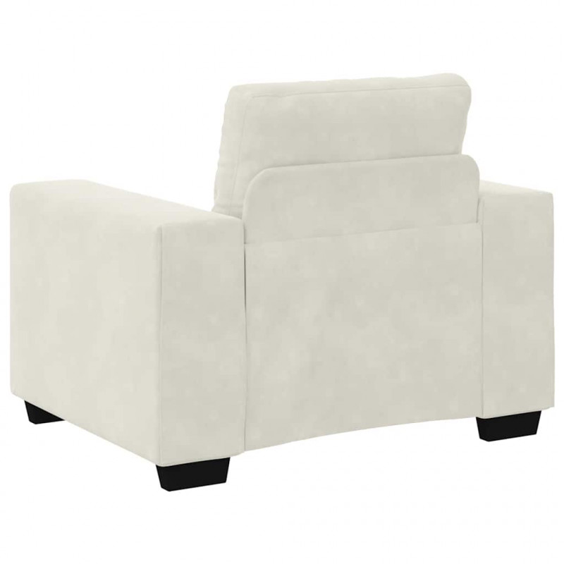 Sofa Fotel Kremowy 100x78x80 cm Aksamit