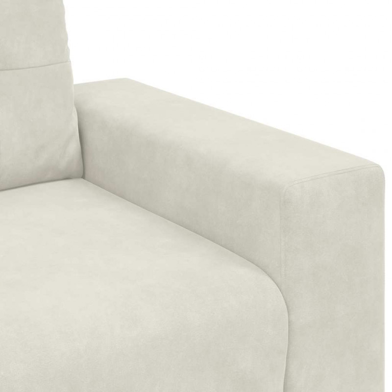 Sofa Fotel Kremowy 100x78x80 cm Aksamit