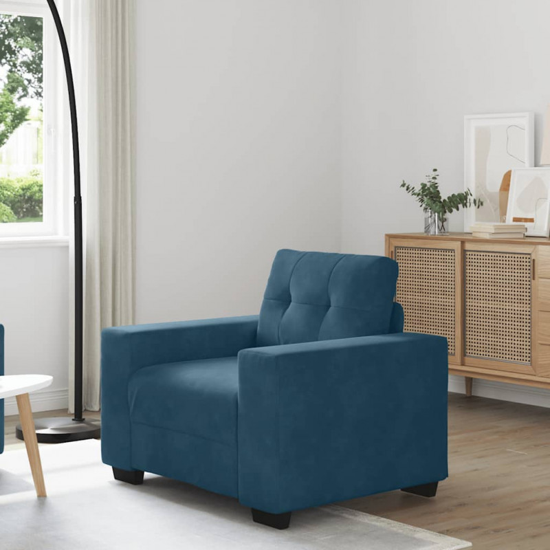 Sofa Fotel Niebieski 100x78x80 cm Aksamit