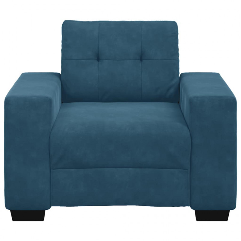 Sofa Fotel Niebieski 100x78x80 cm Aksamit