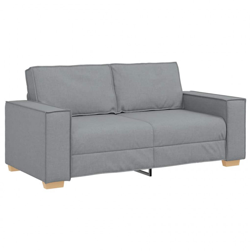 Sofa 2-osobowa Jasnoszara 180x78x84 cm Tkanina