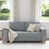 Sofa 2-osobowa Jasnoszara 180x78x84 cm Tkanina