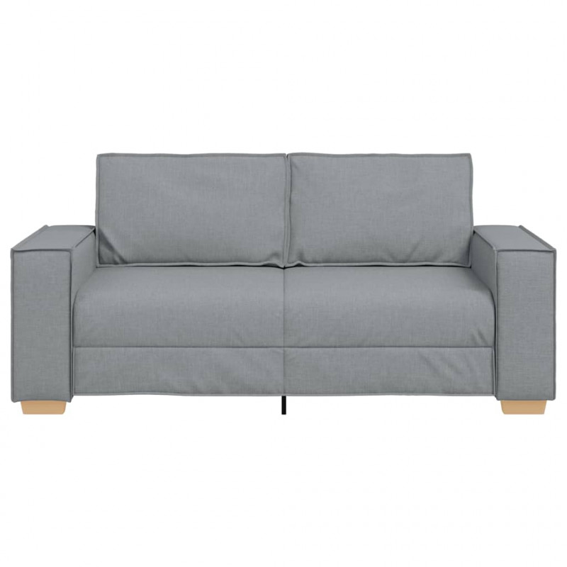 Sofa 2-osobowa Jasnoszara 180x78x84 cm Tkanina