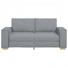 Sofa 2-osobowa Jasnoszara 180x78x84 cm Tkanina