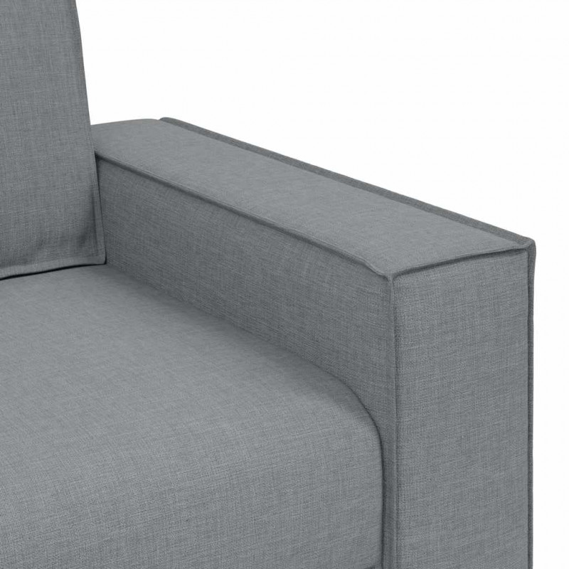 Sofa 2-osobowa Jasnoszara 180x78x84 cm Tkanina
