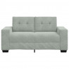 Sofa dwuosobowa Jasnoszara 160x77x82 cm Aksamit