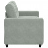 Sofa dwuosobowa Jasnoszara 160x77x82 cm Aksamit