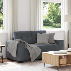 Sofa dwuosobowa Ciemnoszara 160x77x82 cm Aksamit
