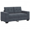 Sofa dwuosobowa Ciemnoszara 160x77x82 cm Aksamit