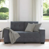 Sofa dwuosobowa Ciemnoszara 160x77x82 cm Aksamit