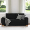 Sofa 2-osobowa Czarna 180x78x84 cm Tkanina