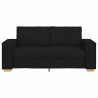 Sofa 2-osobowa Czarna 180x78x84 cm Tkanina