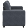 Sofa dwuosobowa Ciemnoszara 160x77x82 cm Aksamit