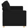 Sofa 2-osobowa Czarna 180x78x84 cm Tkanina