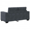 Sofa dwuosobowa Ciemnoszara 160x77x82 cm Aksamit