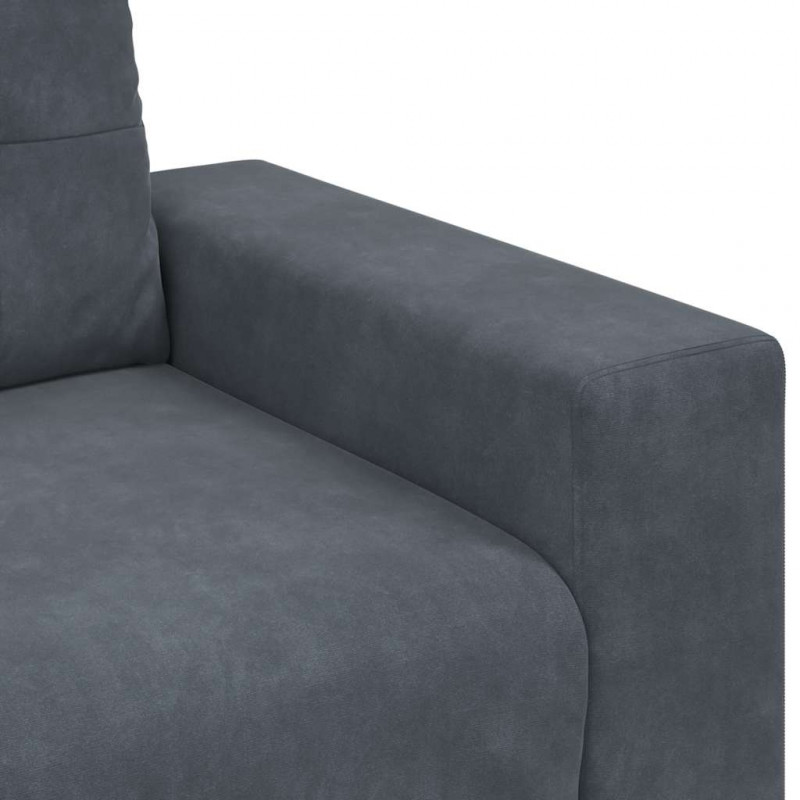 Sofa dwuosobowa Ciemnoszara 160x77x82 cm Aksamit