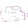Sofa dwuosobowa Ciemnoszara 160x77x82 cm Aksamit