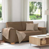 Sofa 2-osobowa brązowa 180x78x84 cm tkanina