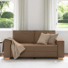 Sofa 2-osobowa brązowa 180x78x84 cm tkanina