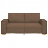 Sofa 2-osobowa brązowa 180x78x84 cm tkanina