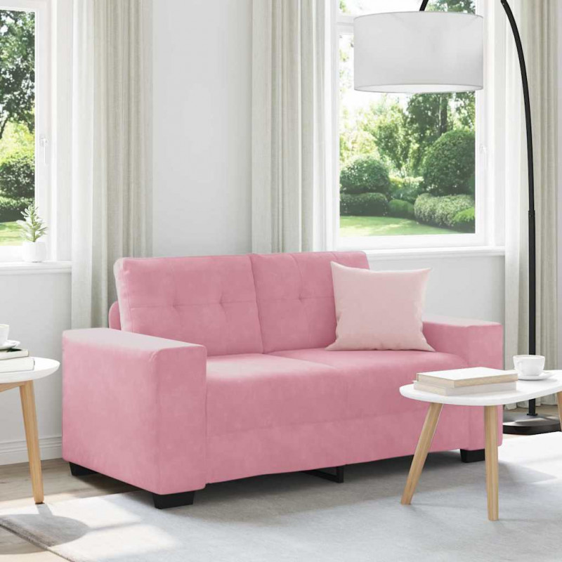 | Sofa dwuosobowa | z poduszką Różowy Aksamit
