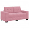 Sofa dwuosobowa, z poduszką Różowy Aksamit