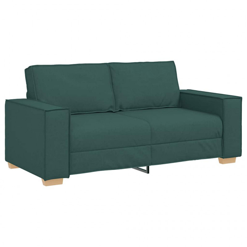 Sofa 2-osobowa Ciemnozielona 180x78x84 cm Tkanina