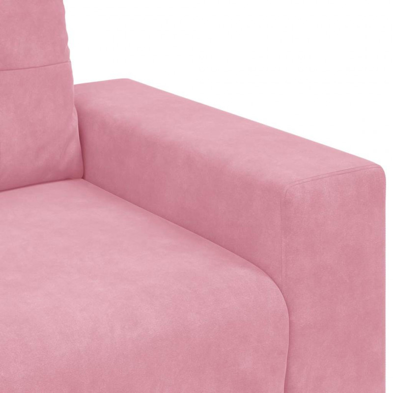 Sofa dwuosobowa, z poduszką Różowy Aksamit