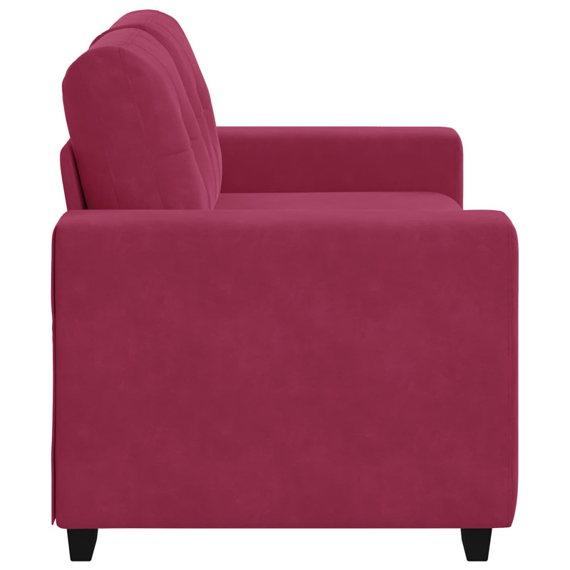 | Sofa dwuosobowa | z poduszką czerwone wino Aksamit