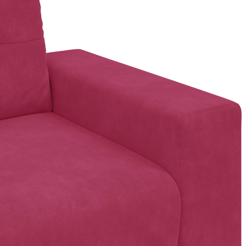 | Sofa dwuosobowa | z poduszką czerwone wino Aksamit