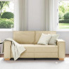 Sofa 2-osobowa kremowa 180x78x84 cm Tkanina