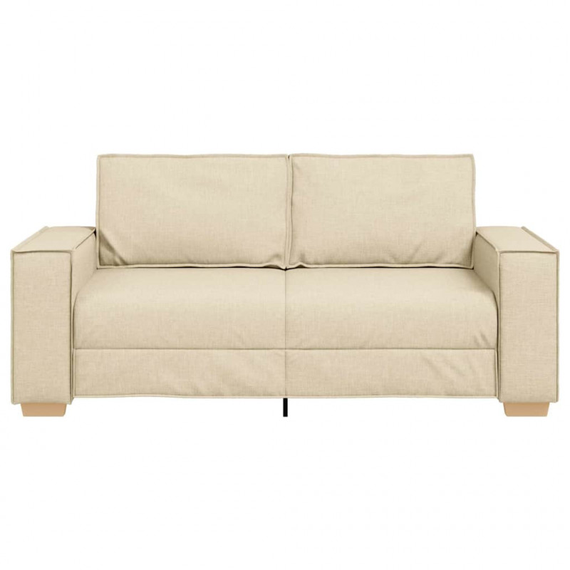 Sofa 2-osobowa kremowa 180x78x84 cm Tkanina