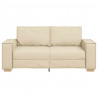 Sofa 2-osobowa kremowa 180x78x84 cm Tkanina