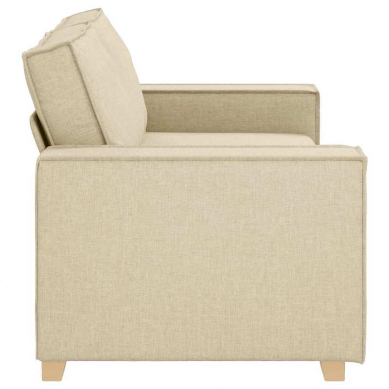 Sofa 2-osobowa kremowa 180x78x84 cm Tkanina