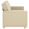 Sofa 2-osobowa kremowa 180x78x84 cm Tkanina