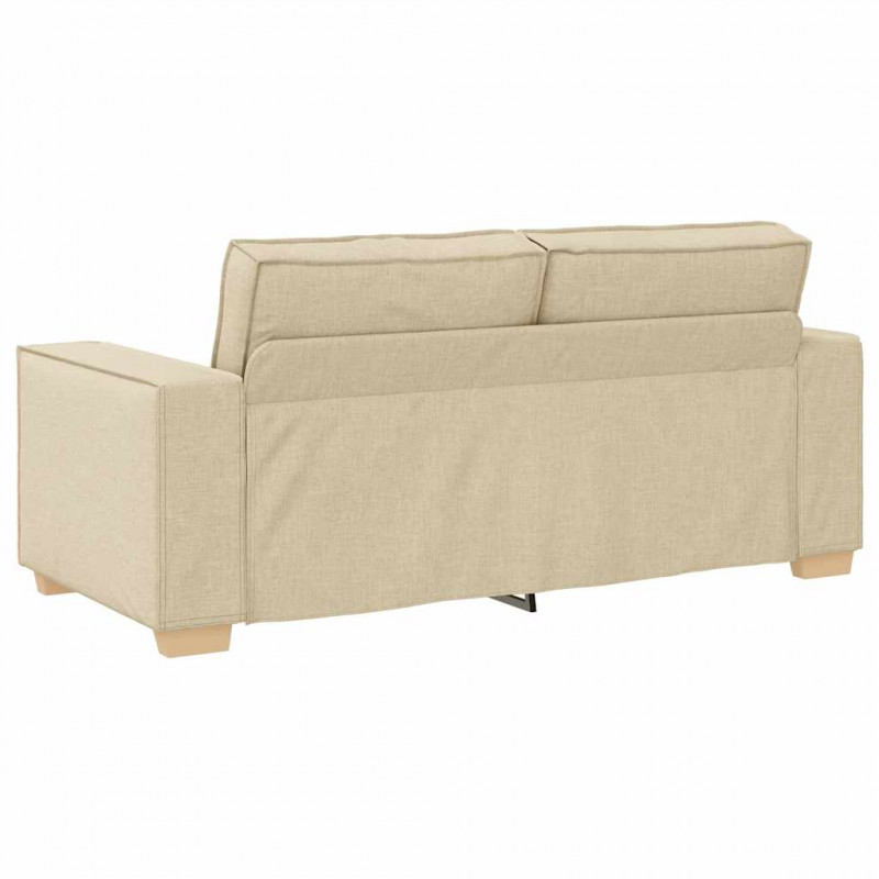 Sofa 2-osobowa kremowa 180x78x84 cm Tkanina