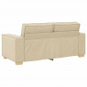 Sofa 2-osobowa kremowa 180x78x84 cm Tkanina