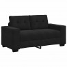 Sofa dwuosobowa czarna 160x77x82 cm aksamitna