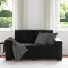 Sofa dwuosobowa czarna 160x77x82 cm aksamitna