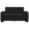 Sofa dwuosobowa czarna 160x77x82 cm aksamitna