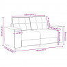Sofa dwuosobowa czarna 160x77x82 cm aksamitna