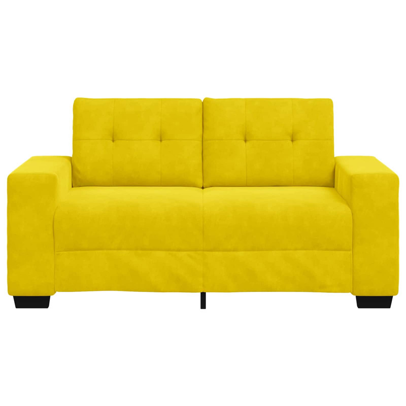 | Sofa dwuosobowa | z poduszką Żółty Aksamit