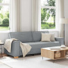 Sofa 3-osobowa Jasnoszara 220x78x84 cm Tkanina