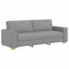 Sofa 3-osobowa Jasnoszara 220x78x84 cm Tkanina