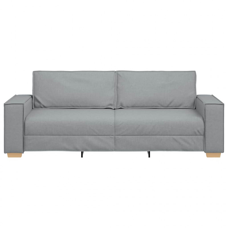 Sofa 3-osobowa Jasnoszara 220x78x84 cm Tkanina