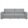 Sofa 3-osobowa Jasnoszara 220x78x84 cm Tkanina